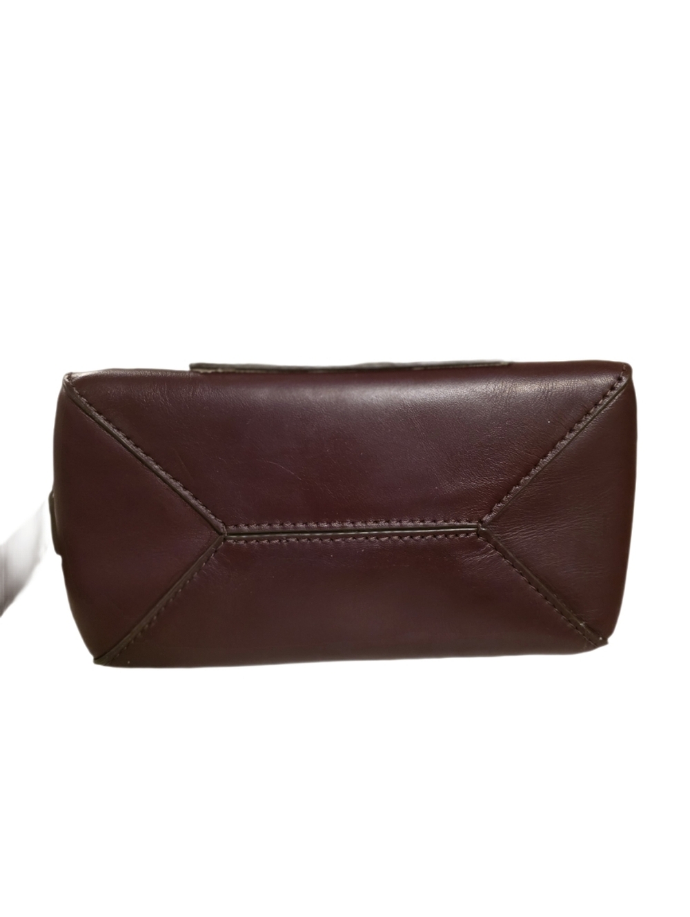 J.Crew Harper Mini Satchel Italian Leather  BURGUNDY Merlot Crossbody - Picture 9 of 13